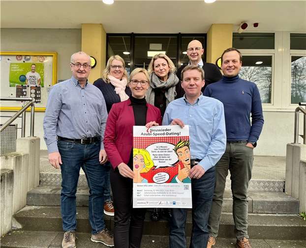 Das Orgateam: Matthias Dahmen, Simone Kütemeyer, Kristina Kutting, Anika Müller-Ellerwald, Christoph Pinkemeyer, Dirk Arenz, Cornelius Kirsche & Julia Flada.  Foto: WirtschaftsForum Neuwied e.V.