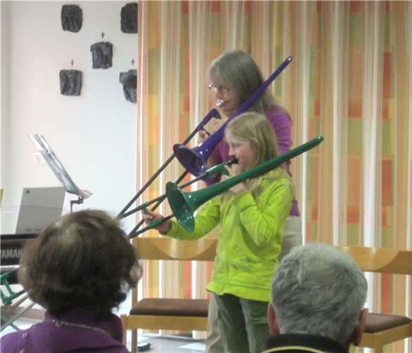 Das Posaunenspiel begeisterte die Zuhörer.