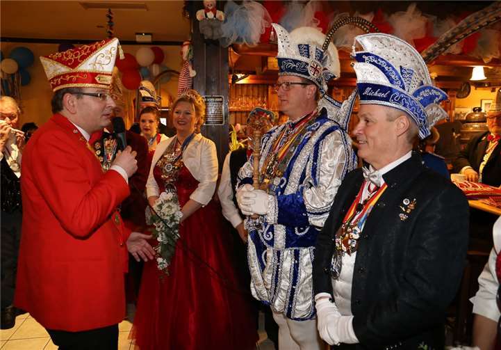 Das Prinzenpaar war zu Besuch beim karnevalistischen Frühschoppen.Foto:privat