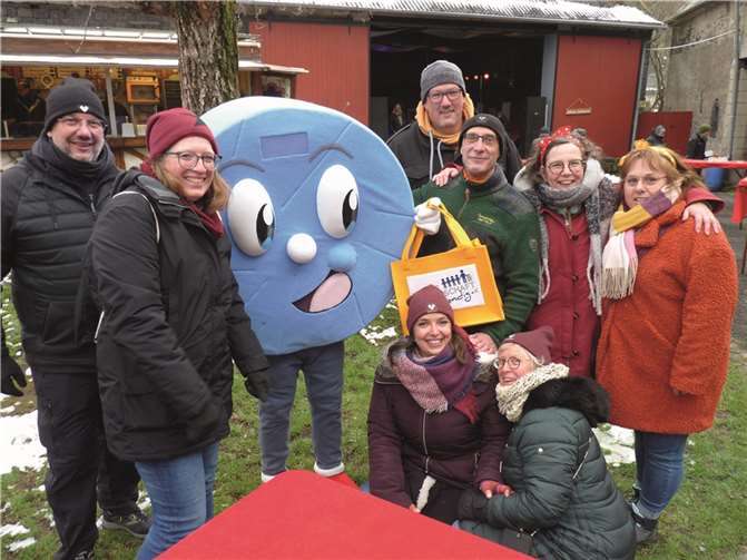Das Publikum hatte seinen Spaß mit dem Maskottchen der Werbegemeinschaft, Menni Mühlstein