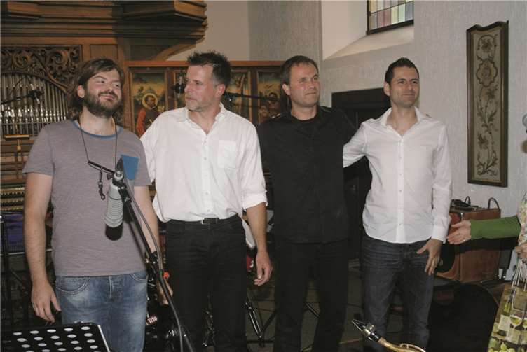 Das Quartett: Heiko Bidmon Saxophon, Johannes Dicke Klavier, Joachim Müller Bass und Alex Sauerländer Schlagzeug. privat