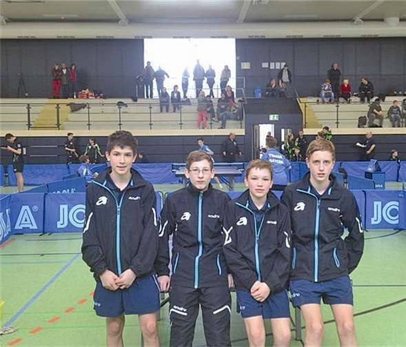 Das Rheinland-Team (v.l.): Niclas Ott (Großmaischeid), Tobias Braun, Mattes Häusler, Christian Güll. privat