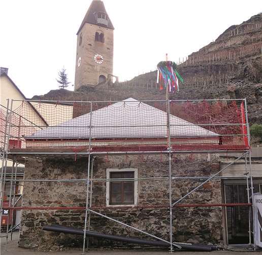 Das Richtfest für das Gemeindezentrum wurde im Anschluss an das Konzert gefeiert.