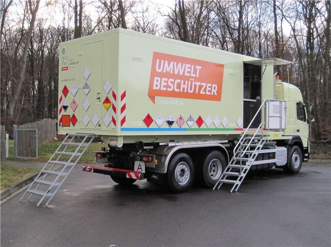 Das Schadstoffmobil macht an 15 Plätzen im Kreisgebiet Station, und zwar dienstags. Kreisverwaltung