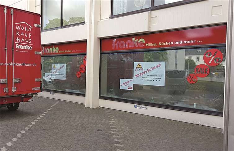 Das Schaufenster des Wohnkaufhauses Franke. Privat