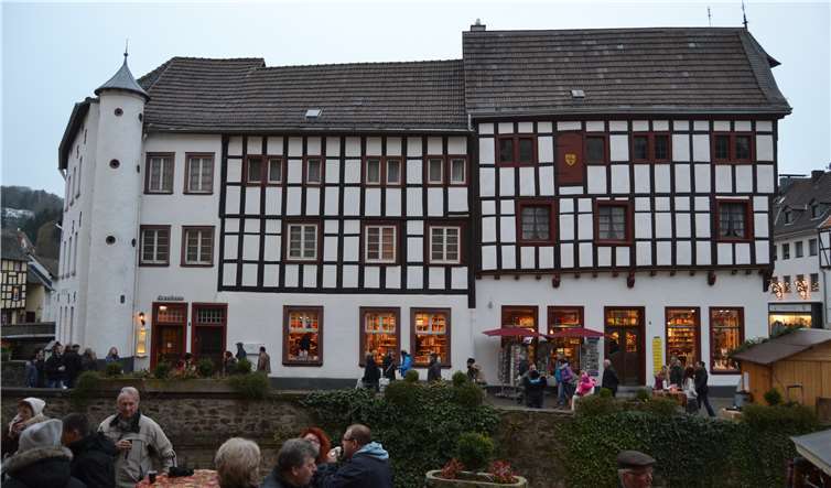 Das „Secktürmchen“ findet sich an der linken Ecke des Brauhauses. Foto: Harald Bongart, Stadt Münstereifel