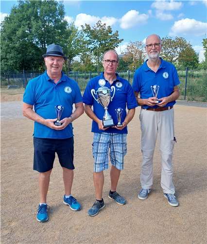 Das Siegerbild (v.l.): 2. Platz: Karl Hafner, 1. Platz: René Bernhardt und 3. Platz: Thomas Vogt.