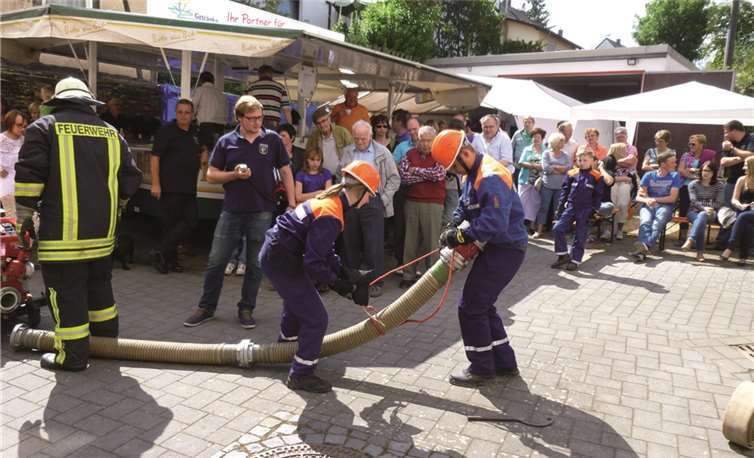 Das Sommerfest der Feuerwehr war gut besucht und die Showübungen und die Kinderolympiade sorgten für Kurzweil. privat