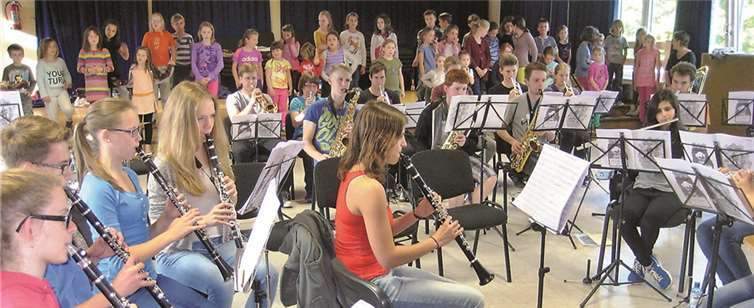 Das Stadt-Orchester bei der Probe zum Musical „Max der Regenbogenritter“. privat