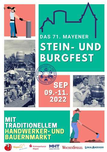 Das Stein- und Burgfest lockt mit vielen Attraktionen die Menschen Anfang September nach Mayen.  Quelle: Stadt Mayen