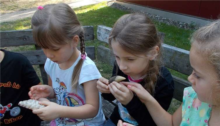 Das Steinzeit-Projekt kam bei den Kindern sehr gut an.