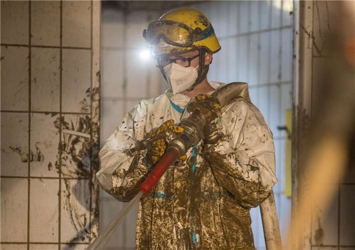 Das THW im Einsatz im Hochwassergebiet. Foto: THW