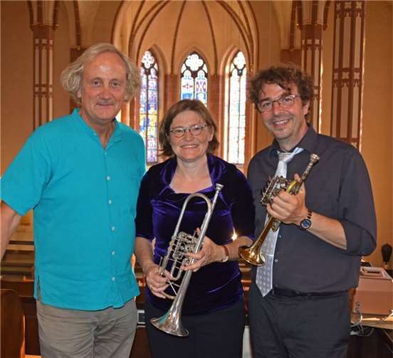 Das TRIO FESTIVO mit Hans-Andrè Stamm (links), Marion Kutscher und Michael Frangen.  Foto: Kath. Kirchengemeinde St. Severinus