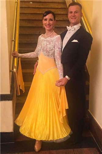 Das Tanzpaar Thamm/Gottschalk war zufrieden mit ihrem Ergebnis. Matthias Hußmann