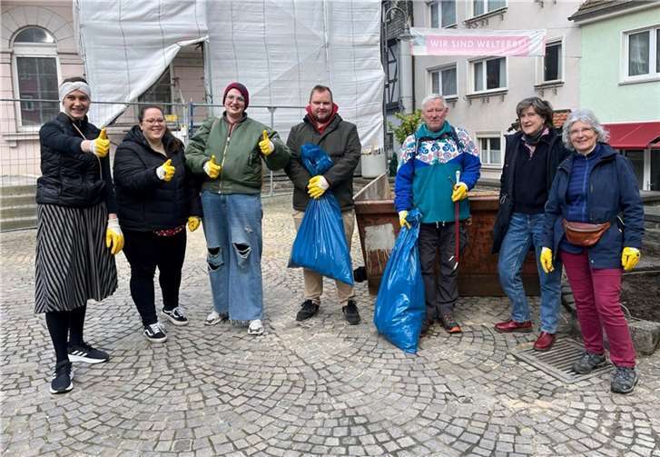 Das „Team Grün“ bei Remagener Dreck-weg-Tag.  Foto: Carmen Busch
