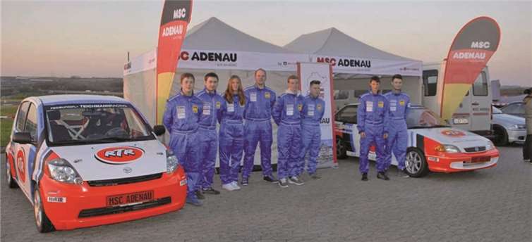Das Team „RTR Raceunion Teichmann-Racing Jugend Automobilslalom Nachwuchsteam des MSC Adenau“.
