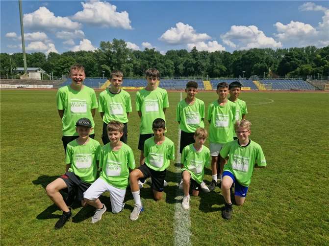 Das Team Wettkampfklasse IV Jungen: Elio, Luca, Sören, Noah, Marc, Kim, Ahmad, Julian, Lenny, Patrick und Almir. Quelle: Geschwister-Scholl-Realschule plus Andernach