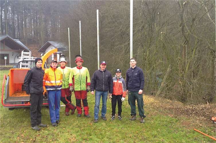 Das Team, das für das Freischneiden verantwortlich war.