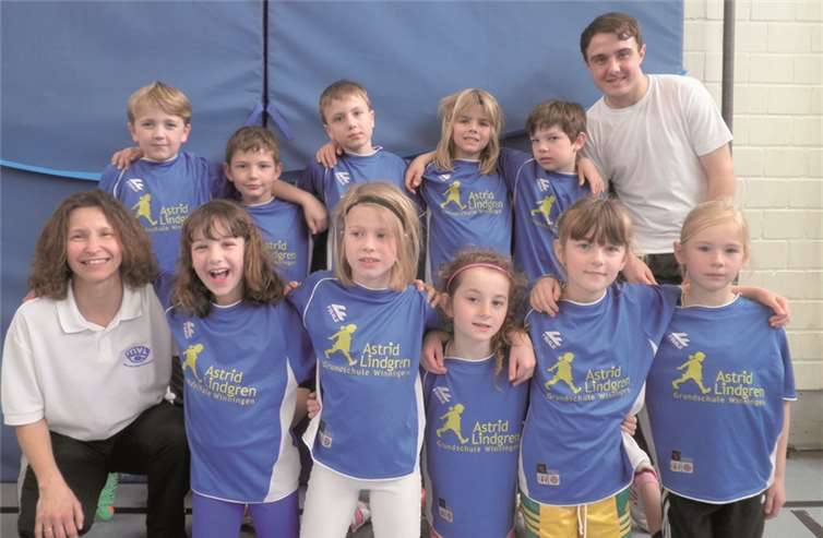 Das Team der Astrid Lindgren Grundschule Winningen. holte sich den begehrten Pokal. privat