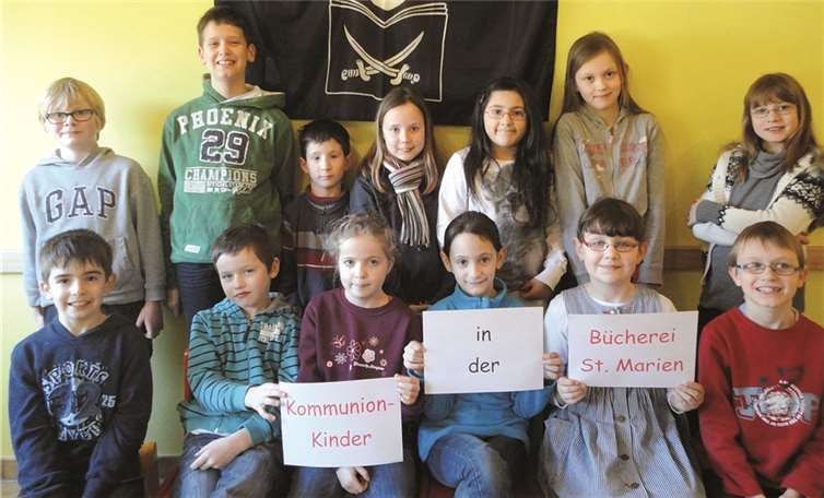 Das Team der Bücherei St. Marien lud Kommunionkinder zu einem Kommunionkindernachmittag ein.  Privat