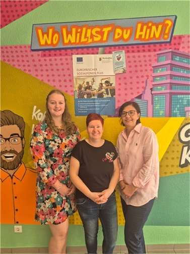 Das Team der Jugendberufsagentur des Landkreis Mayen-Koblenz (v.l.): Mirjam Müller, Yvonne Huth, Belma Heimisch.  Foto: Jobcenter
