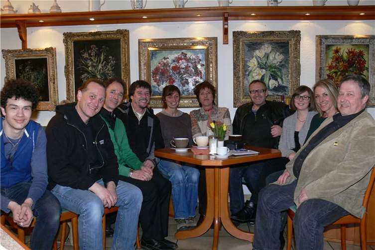 Das Team des SWR traf sich anschließend im Hotel Café Germania und berichtete über die zurzeit laufende Ausstellung „Amor pulchritudinis“- die Liebe zur Schönheit.