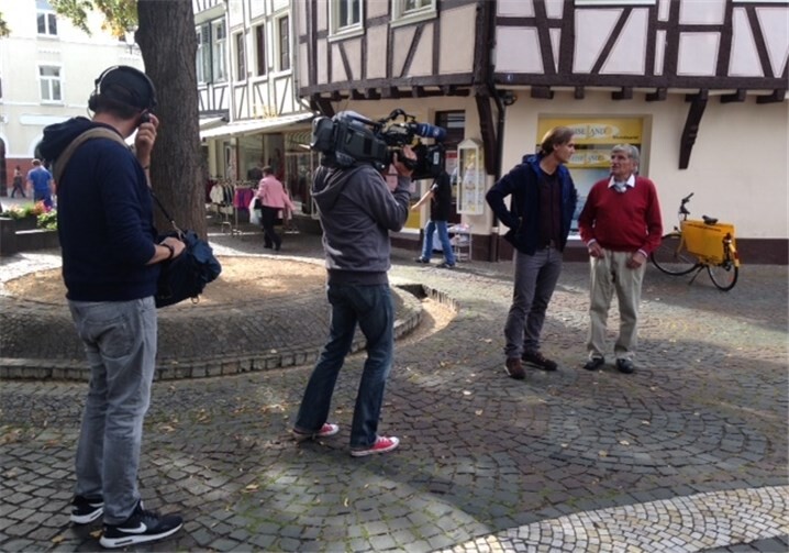 Das Team des SWR war in den Straßen der Bunten Stadt unterwegs. privat