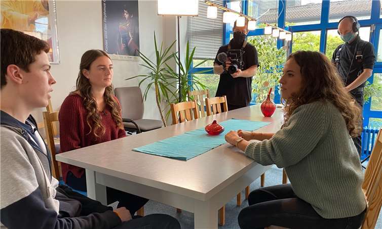 Das Team des WDR war zum Dreh beim Kinderschutzbund in Neuwied.Foto: Kinderschutzbund