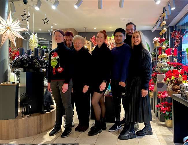 Das Team von Floristik & Ambiente Meyer freut sich über das große Interesse an der Adventsausstellung.  Foto: privat