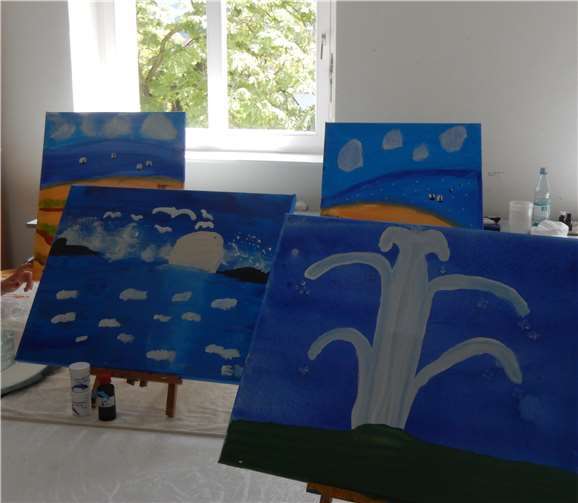 Das Thema „Wasser“ wurde künstlerisch umgesetzt.