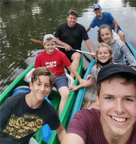 Das Trainerteam hatte mit den Kindern aus der Abteilung eine Menge Spaß.