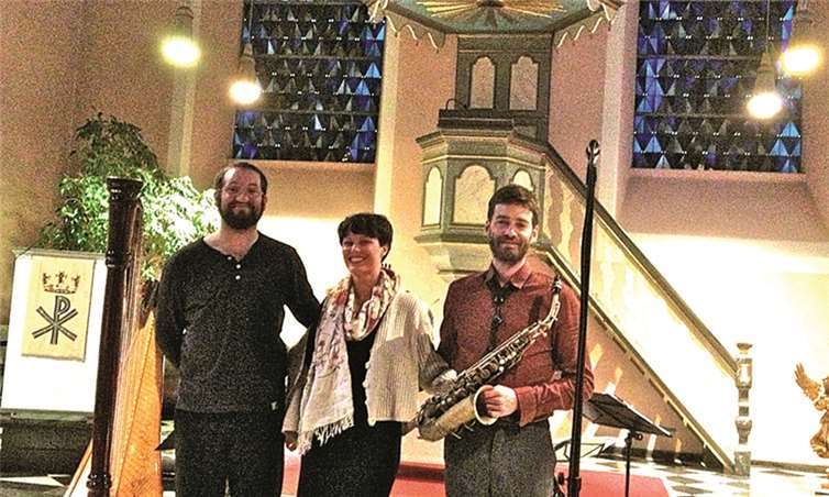 Das Trio bestehend aus Robert Landfermann, Kathrin Pechlof und Christian Weidner hatte sichtlich Spaß bei ihrem Konzert.privat