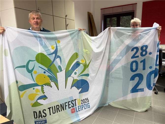 Das Turnfest-Banner. Foto: TGO