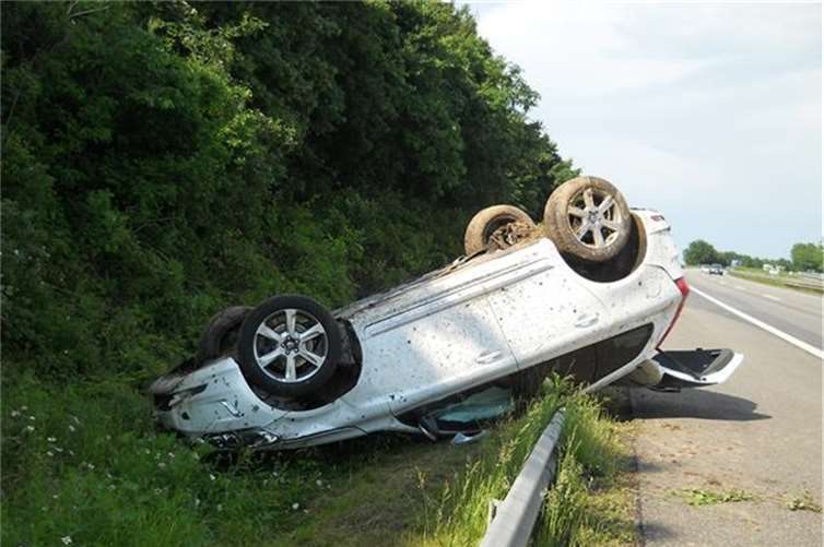 Das Unfallfahrzeug des 52-jährigern Fahrers. Foto: Polizei