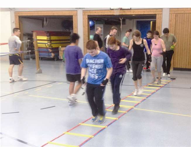 Das Verbessern der Beinarbeit stand auf dem Programm.Privat