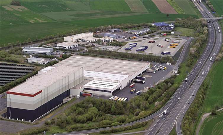 Das WEIG-Logistikzentrum Mayen, Industriegebiet Ost-Eifel, direkt an der A48. Pressestelle WEIG Gruppe