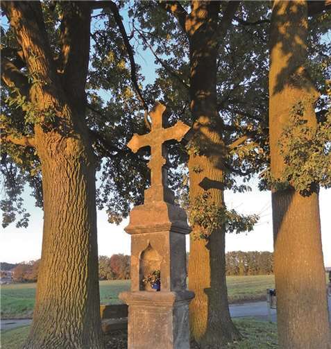 Das Wegekreuz am Eichenbäumchen.privat