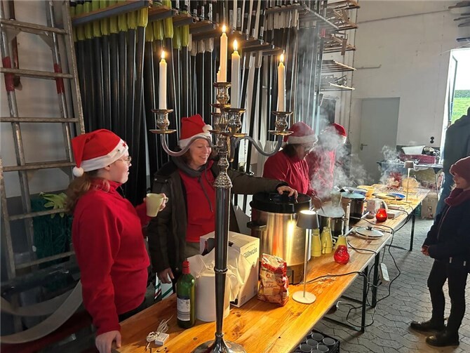 Das Weihnachtsbuffet.