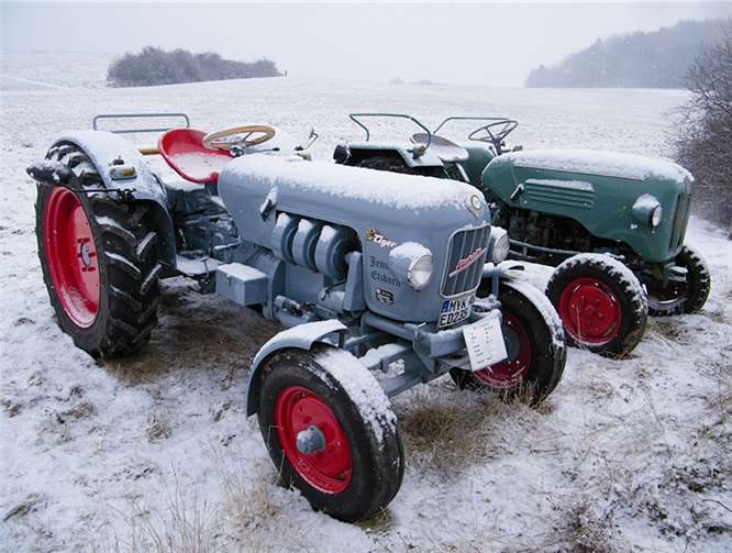 Das Wetter beim diesjährigen Ostertreffen der Schlepperfreunde Rhein-Ahr war wenig frühlingshaft. privat
