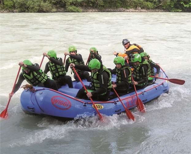 Das Wildwasser-Rafting machte den Remagenern sichtlich viel Spaß. privat