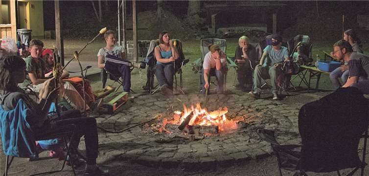 Das abendliche Lagerfeuer war einmal mehr eins der Höhepunkt des Zeltlagers.