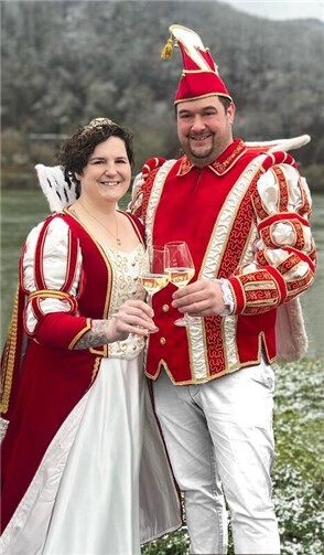 Das amtierende Prinzenpaar Maximian der I. und Cynthia die I.