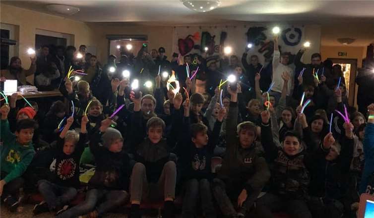 Das begeisterte Publikum in der Begegnungsstätte der Lebenshilfe.