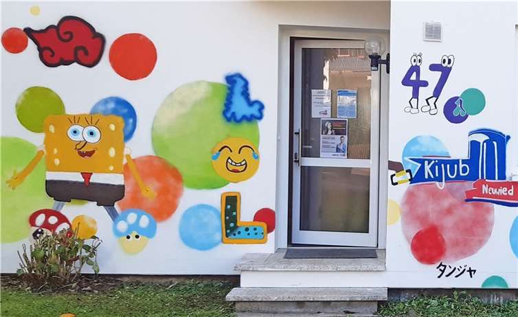Das beliebte „Graffiti-Jugendhaus“ in Heimbach-Weis.Foto: Stadt Neuwied