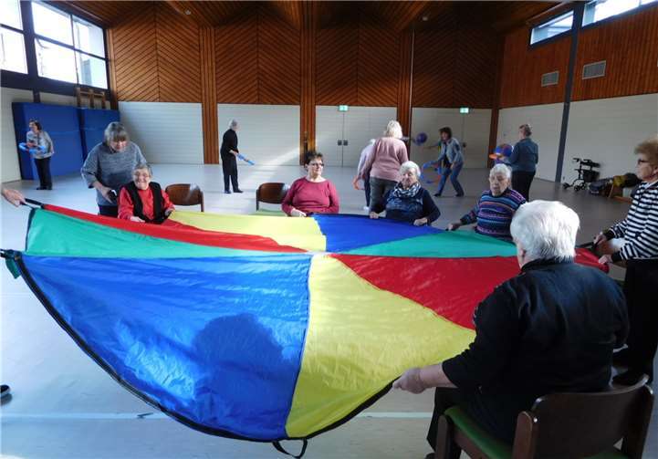 Das beliebte Schwungtuch wurde mit großer Begeisterung genutzt. privat