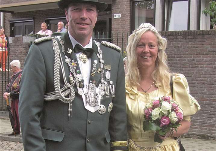 Das derzeitige Bezirkskönigspaar: Frank Emmerich und Anja Rausch.privat