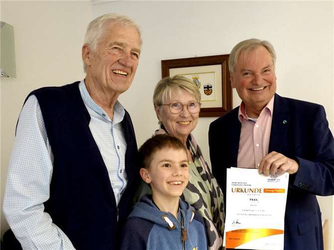 Das einzige Familiensportabzeichen wurde an Familie Prax vergeben.Fotos: Rudolf Weichsel