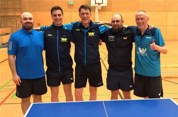 Das erfolgreiche Aufstiegsteam v.r.: Mkrdij Sounboulian, Lukas Kalt, Horst-Udo Mülhausen, Jan Hillesheim, Bernd Schuler.Foto: privat