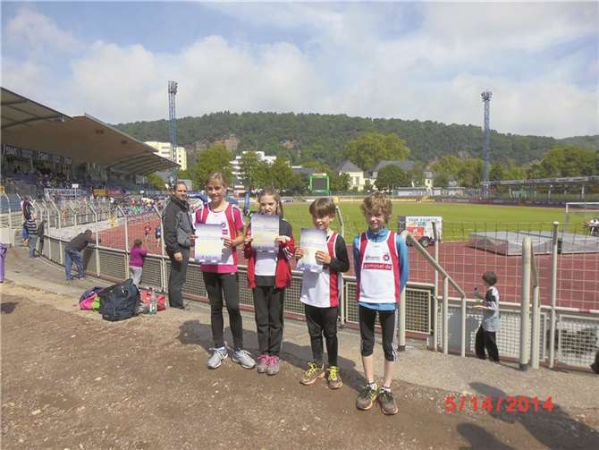 Das erfolgreiche Siegerquartett (v. l): Hanna Görgen, Josi Balles, Lucas Raueiser und Lennart Mohr.Privat