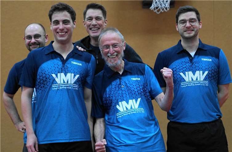 Das erfolgreiche Verbandsligateam (v.l.): Jan Hillesheim, Lukas Kalt, Horst Udo Mülhausen, Bernd Schuler, Patrick Assenmacher.  Foto: M. Schreiber